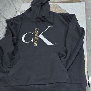 Calvin Klein Black and Gold Hoodie for Men